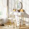 Costway Industrial Vanity Makeup Dressing Table Padded Stool Set 3-Color Lighted Mirror